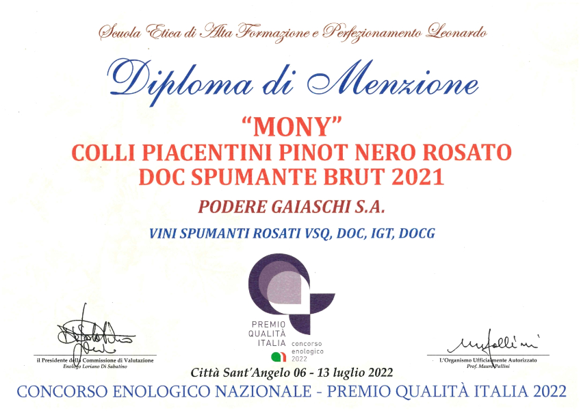 Mony menzione 2021